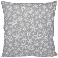 Poszewka bawełniana Płatki śniegu w szarości 40x60