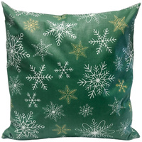 Poszewka bawełniana Lodowe gwiazdki w zieleni 40x40