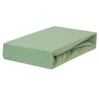 Prześcieradło jersey z gumką oliwkowe 80x180