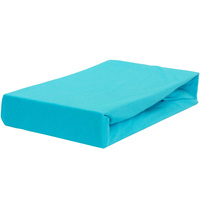 Prześcieradło jersey z gumką turkusowe 60x120
