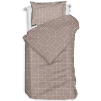 Pościel bawełniana Beżowa siatka 140x200