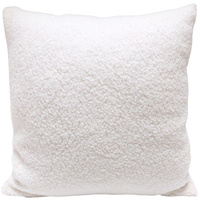 Poszewka Boucle Bukle Baranek śmietankowa biel 45x45