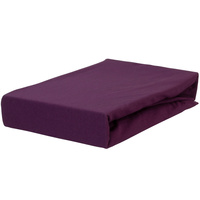 Prześcieradło jersey z gumką bakłażanowe 80x180