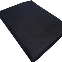 Prześcieradło bawełniane bez gumki Czarne 180x220