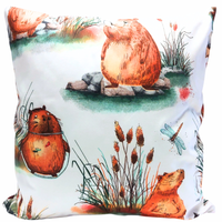 Poszewka bawełniana Kapibary 40x40