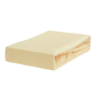 Prześcieradło jersey z gumką jasno morelowe 80x180