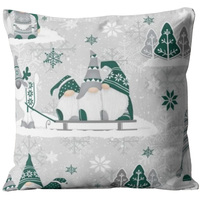 Poszewka bawełniana Skrzaty zielone 40x40