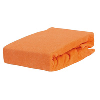 Prześcieradło frotte z gumką rdzawe 70x140