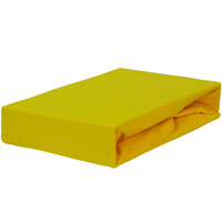 Prześcieradło jersey z gumką żółte 80x180