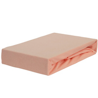 Prześcieradło jersey z gumką morelowe 80x160