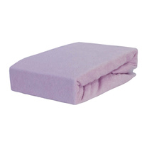 Prześcieradło frotte z gumką wrzosowe 80x180