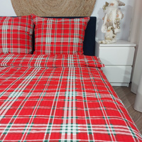 Pościel z kory Szkocka krata czerwona 140x200