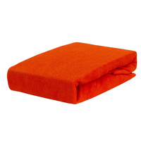 Prześcieradło frotte z gumką pomarańczowe 80x180