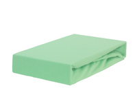 Prześcieradło jersey z gumką jasno zielone 160x200