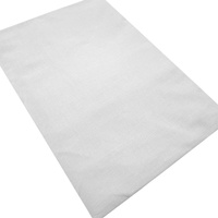 Prześcieradło bawełniane bez gumki Jasnoszare 160x200