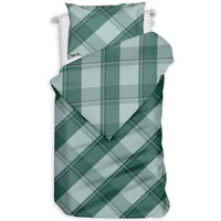 Pościel flanelowa Krata zielona 140x200