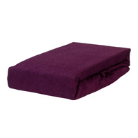 Prześcieradło frotte z gumką bakłażanowe 80x180