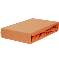 Prześcieradło jersey z gumką rude 120x200