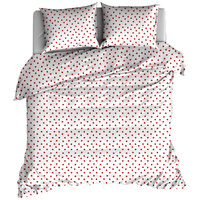 Pościel bawełniana Serduszka czerwone 160x200