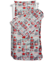 Pościel bawełniana Bombka szara140x200