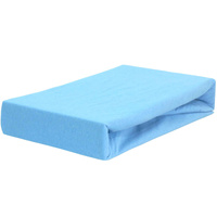 Prześcieradło jersey z gumką błękitne 80x180