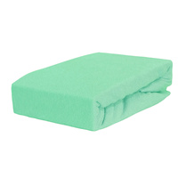 Prześcieradło frotte z gumką jasno zielone 80x180