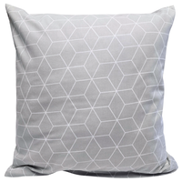 Poszewka bawełniana Szara kostka 40x40