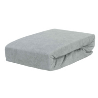 Prześcieradło frotte z gumką popielowe 90x200