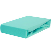 Prześcieradło jersey z gumką miętowe 80x160