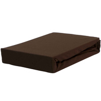 Prześcieradło jersey z gumką czekoladowe 80x160