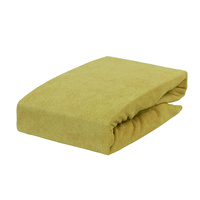 Prześcieradło frotte z gumką musztardowe 70x140