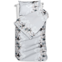 Pościel flanelowa Kwiatowy blask w szarości 140x200