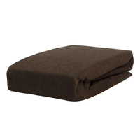 Prześcieradło frotte z gumką czekoladowo brązowe 80x180