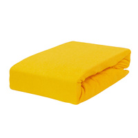 Prześcieradło frotte z gumką żółte 80x180
