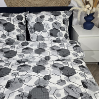 Pościel z kory Hexagon szary 160x200