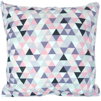 Poszewka bawełniana Mozaika różowa 40x40