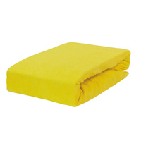 Prześcieradło frotte z gumką żółte cytrynowe 180x200