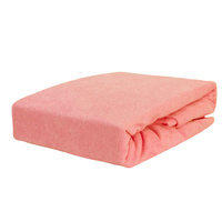 Prześcieradło frotte z gumką morelowe 80x180