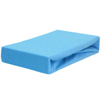 Prześcieradło jersey z gumką niebieskie 80x180