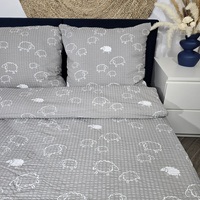 Pościel z kory owce w szarości 140x200