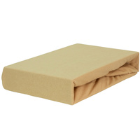 Prześcieradło jersey z gumką jasno beżowe 60x120