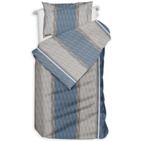 Pościel flanelowa Skandynawska niebieska 140x200